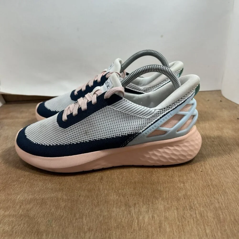 Kizik Athens Women Size 8 Pink White Handsfree Slip On Shoes Sneakers